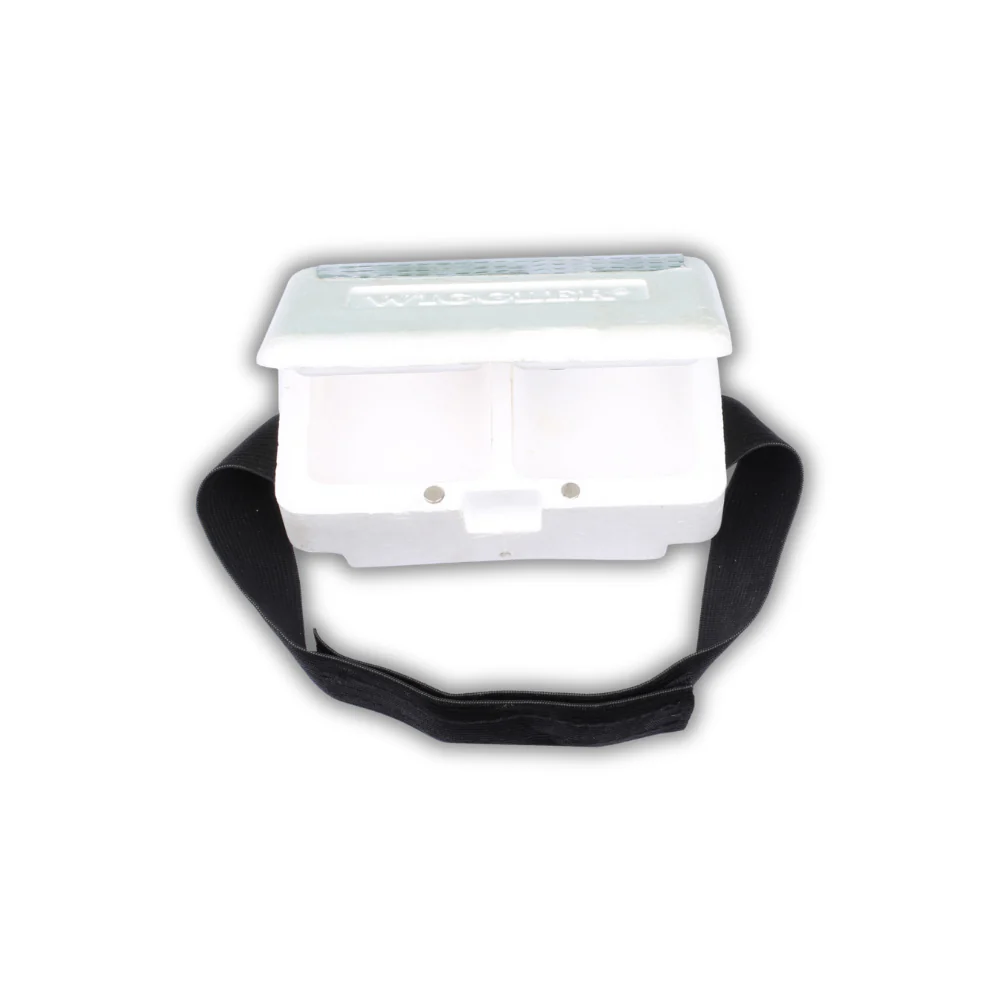 Frigolitask m. Magnetlås för maggot Vit 120x75x40 mm