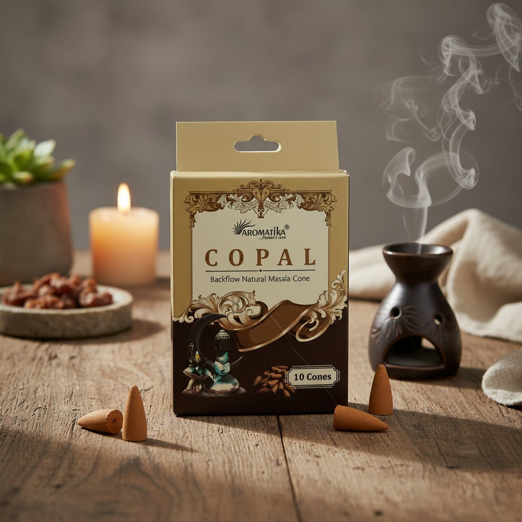 Backflow-rökelsekottar av copal